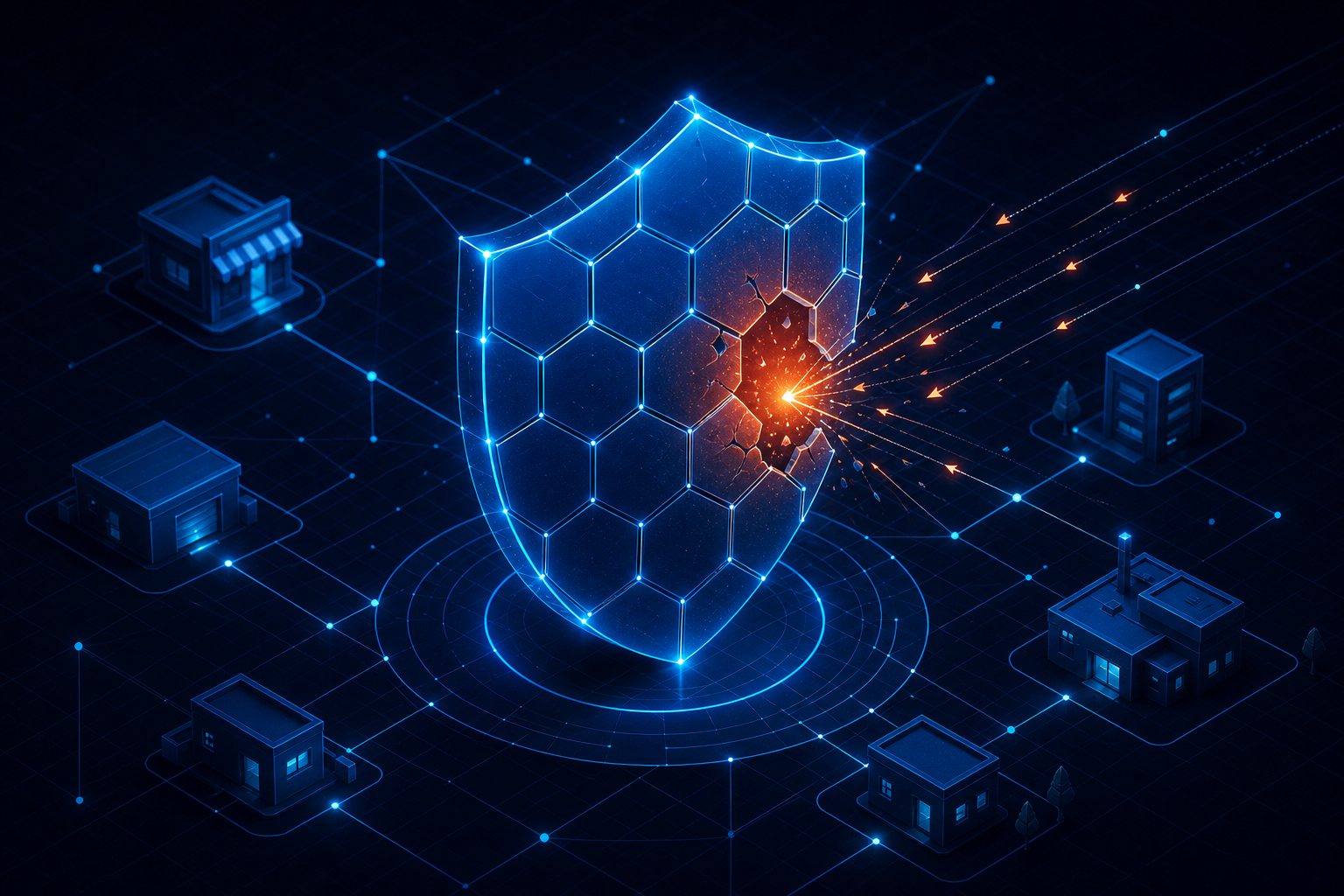 Cover illustration for SMB Cyber Gaps: 20% Rise in Small Business Attacks